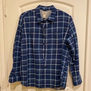 SOLD - L.L. Bean Navy Plaid Shirt